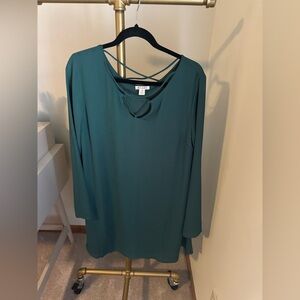 Miami Forest Green Dress with Lace, From Francesca’s, Size Medium